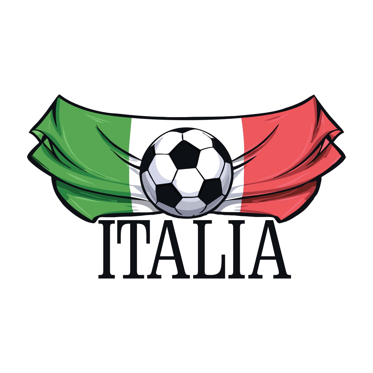 Italian Pride 15oz Soccer Mug – Flag & Ball Design for Fans