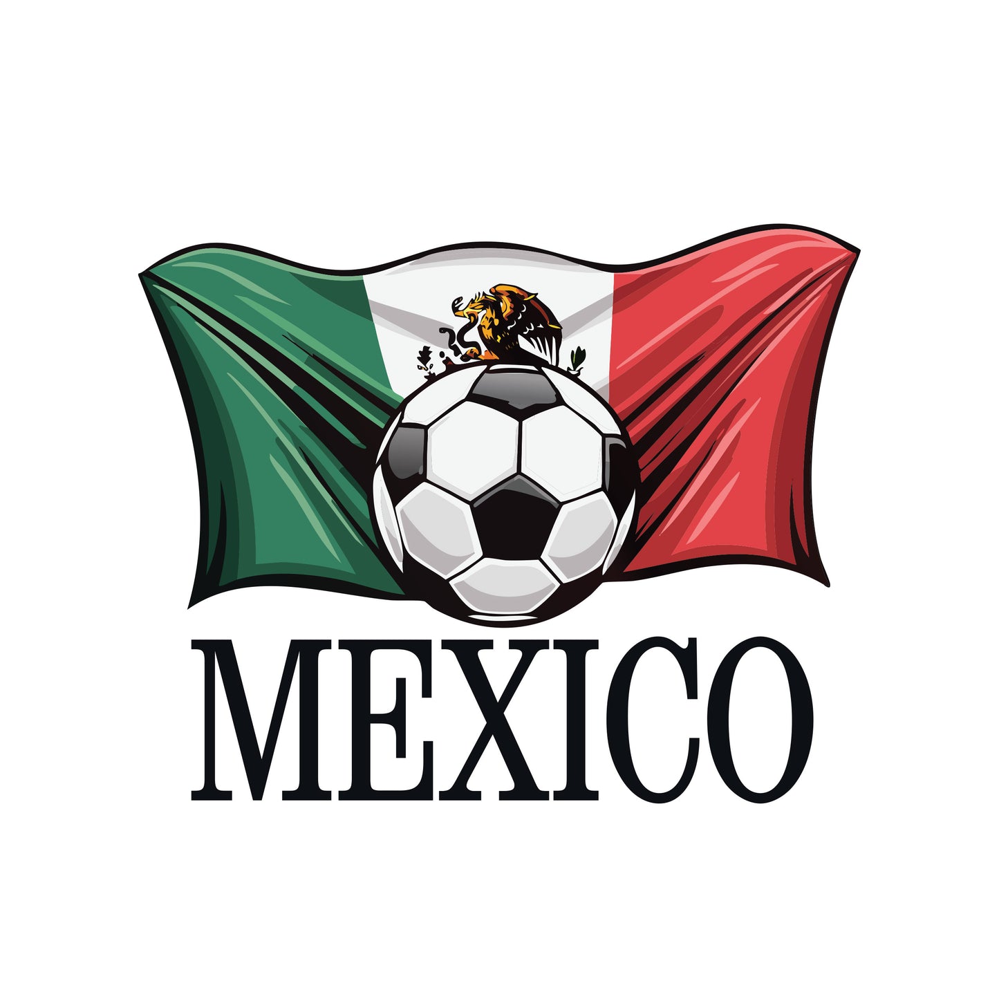 15oz Mexico Flag & Soccer Ball Ceramic Mug – Perfect for Mexican Soccer Fans